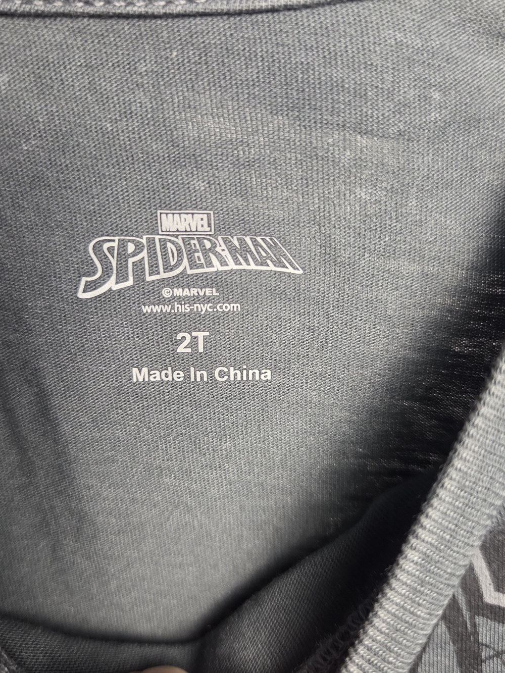 Marvel Spider-Man Gray Toddler Tee - Picture 2 of 3